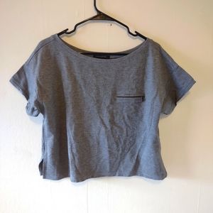 Banana Republic grey crop top tee size M